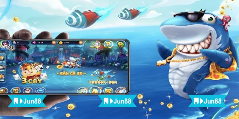 Trò chơi bắn cá miễn phí giải trí cực đã không nạp tiền Jun88 6 Thư giãn thoải mái và rèn luyện phản xạ khi săn cá nhanh